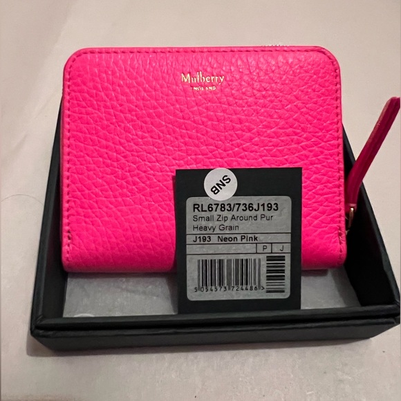 Mulberry Handbags - NEW - Mulberry Neon Pink Wallet